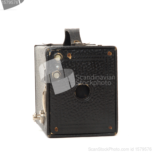 Image of Vintage box camera isolated on white  