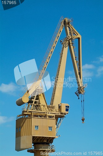 Image of Yellow harbour crane