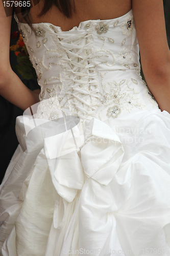 Image of Young Wedding Couple Outdoors