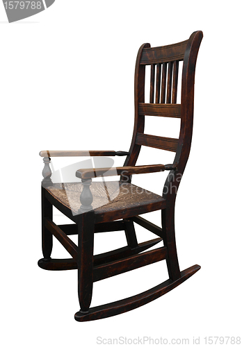 Image of Old Wooden Rockin Chair
