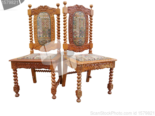 Image of Two Antique Ornate Chairs