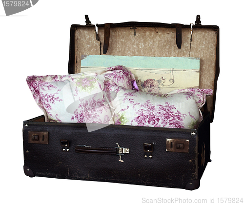 Image of Old Suitcase with Cushions