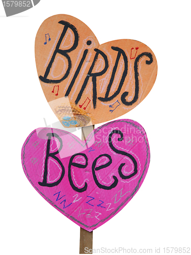 Image of Birds and Bees Placard