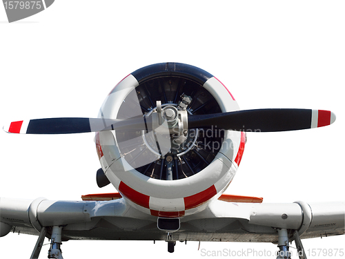 Image of Close up of a vintage  aircraft