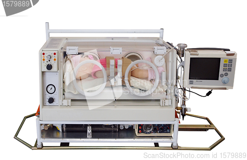 Image of Doll in Transportable Incubator