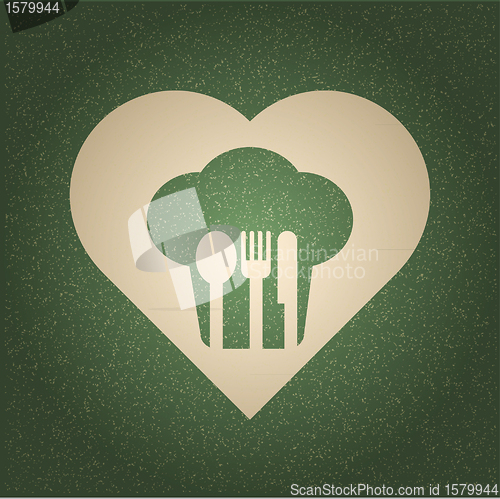 Image of restaurant menu retro poster