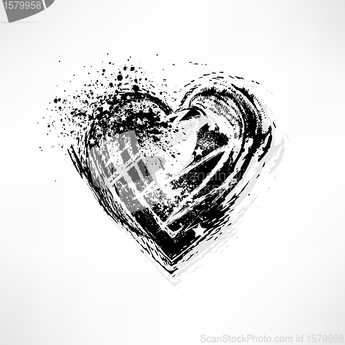 Image of Painted brush heart shape