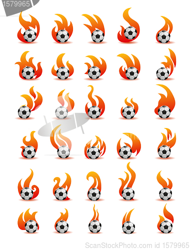 Image of  flaming football ball (soccer)