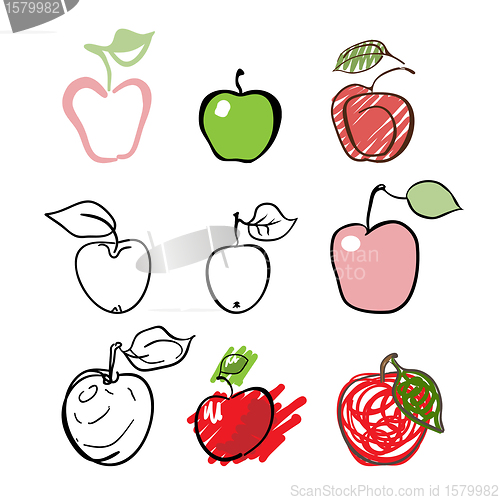 Image of apple fruit designs.