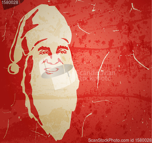 Image of Santa Claus. Portrait on grunge background
