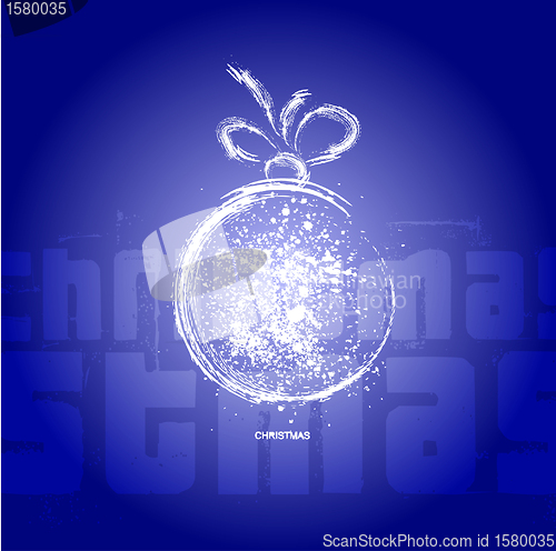 Image of Christmas decoration stylized ball.
