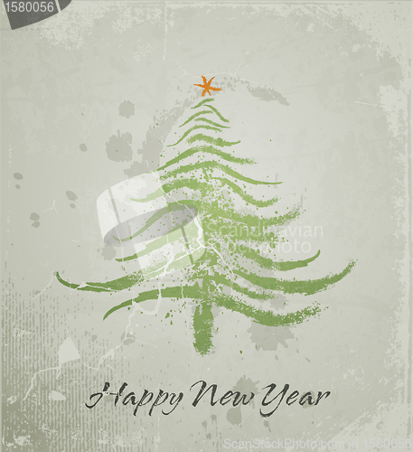 Image of Christmas tree grunge background