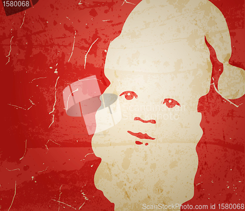 Image of Santa Claus. Portrait on grunge background