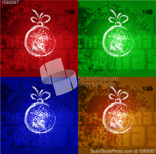 Image of Christmas decoration stylized ball.
