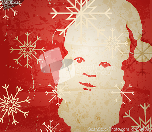 Image of Santa Claus. Portrait on grunge background