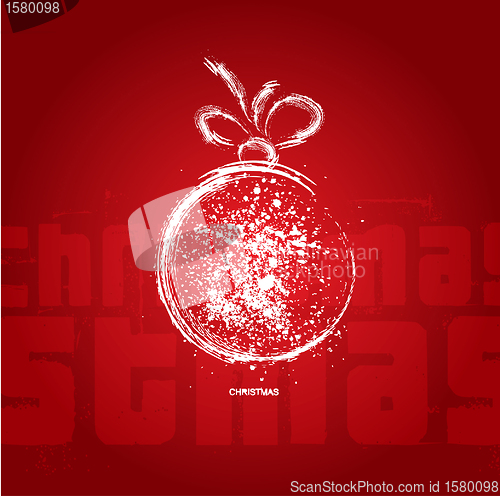 Image of Christmas decoration stylized ball.