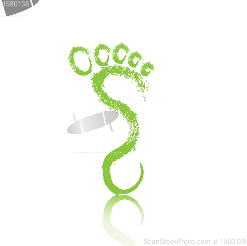 Image of black footprint grunge element