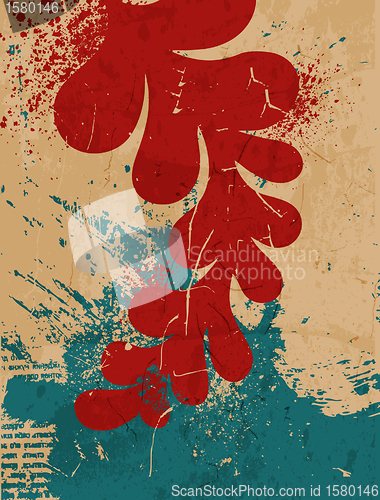 Image of Abstract vintage background with leaf