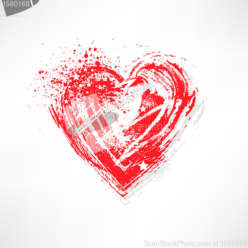 Image of Painted brush heart shape