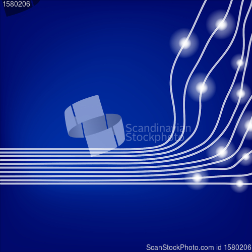 Image of blue optical fibres