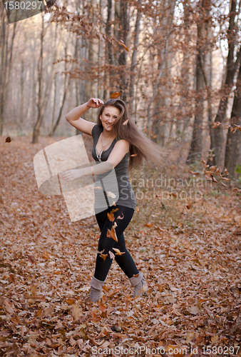 Image of girl in the woods