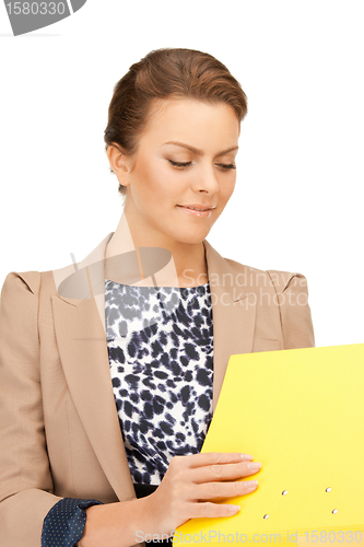 Image of woman with folders