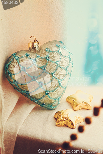 Image of Christmas vintage heart