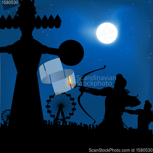 Image of dasshera festival - the burning of the ravana
