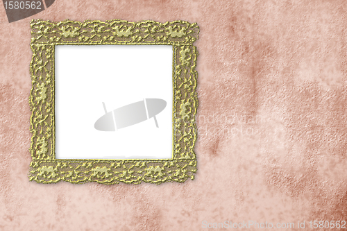 Image of gold empty picture frame