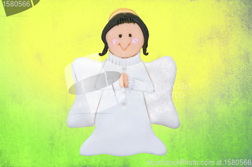 Image of funny angel first communion card