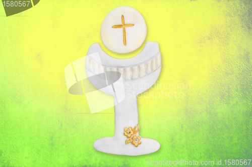 Image of first communion cards, cute chalice