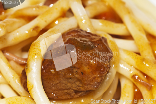 Image of goulash with noodles