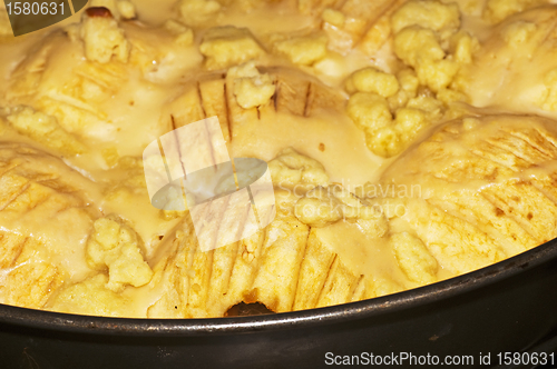 Image of apple cake detail