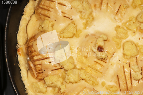 Image of apple cake detail