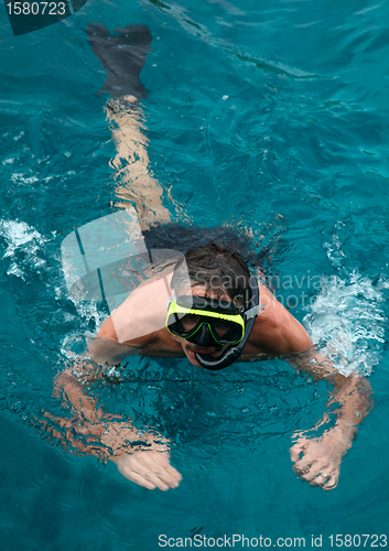 Image of Snorkeling man.