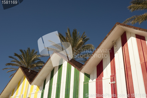 Image of Colorful beach huts