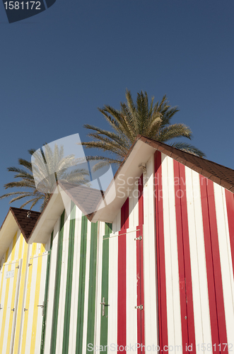 Image of Beach huts detail