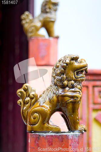 Image of Ceramic Foo Lion Statues