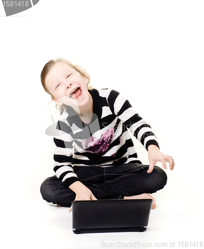 Image of computer and laughter