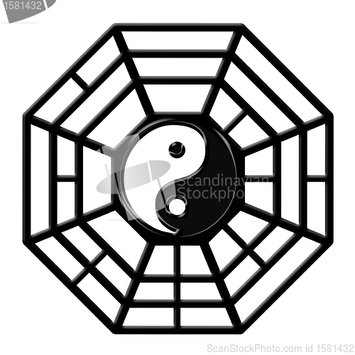 Image of Chinese Ba Gua Octagon Yin Yang Symbol