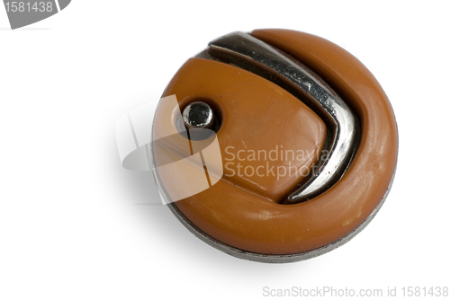 Image of old brown button