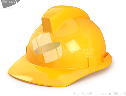 Image of Yellow hard hat isolated on white