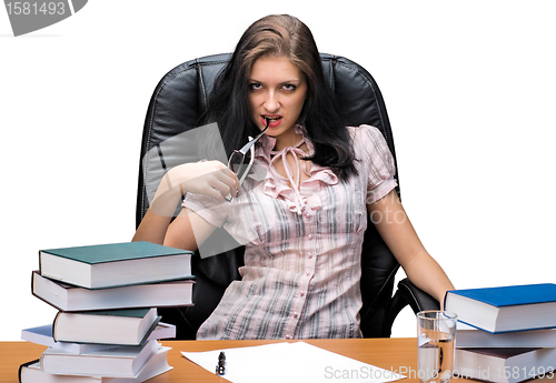 Image of Young woman boss
