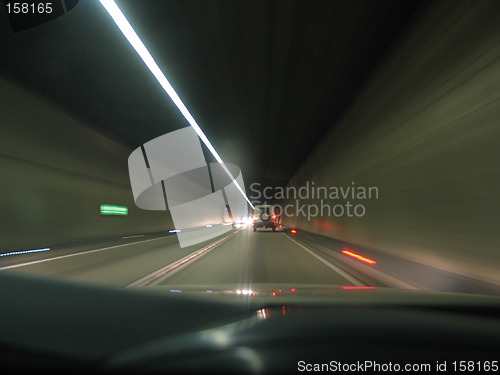 Image of Fast cars in tunnel