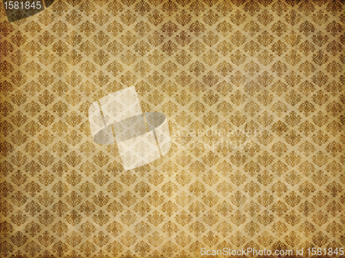 Image of vintage damask wallpaper