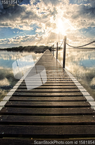 Image of long pier into water