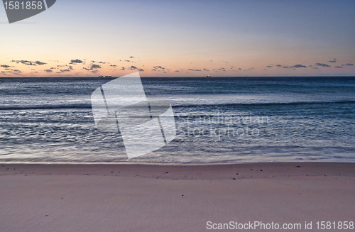 Image of peaceful beach sunrise