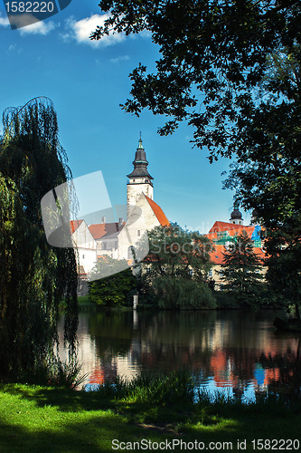 Image of Park in Telc town Czech Republic 