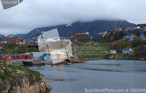 Image of Sisimiut town, Greenland.