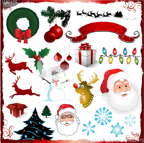 Image of Christmas design elements